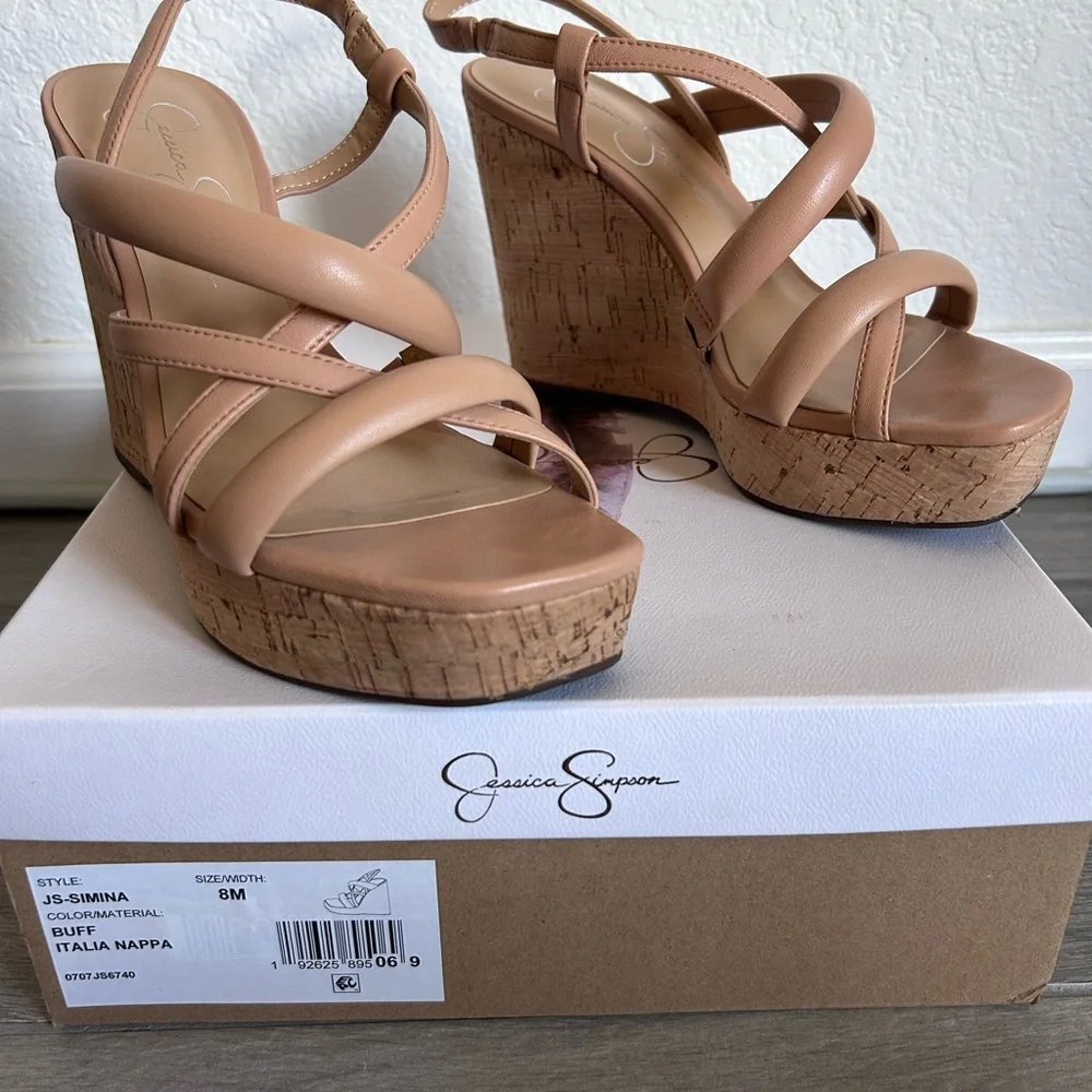 Jessica Simpson JS- Simina Gently Worn Wedge Sandals